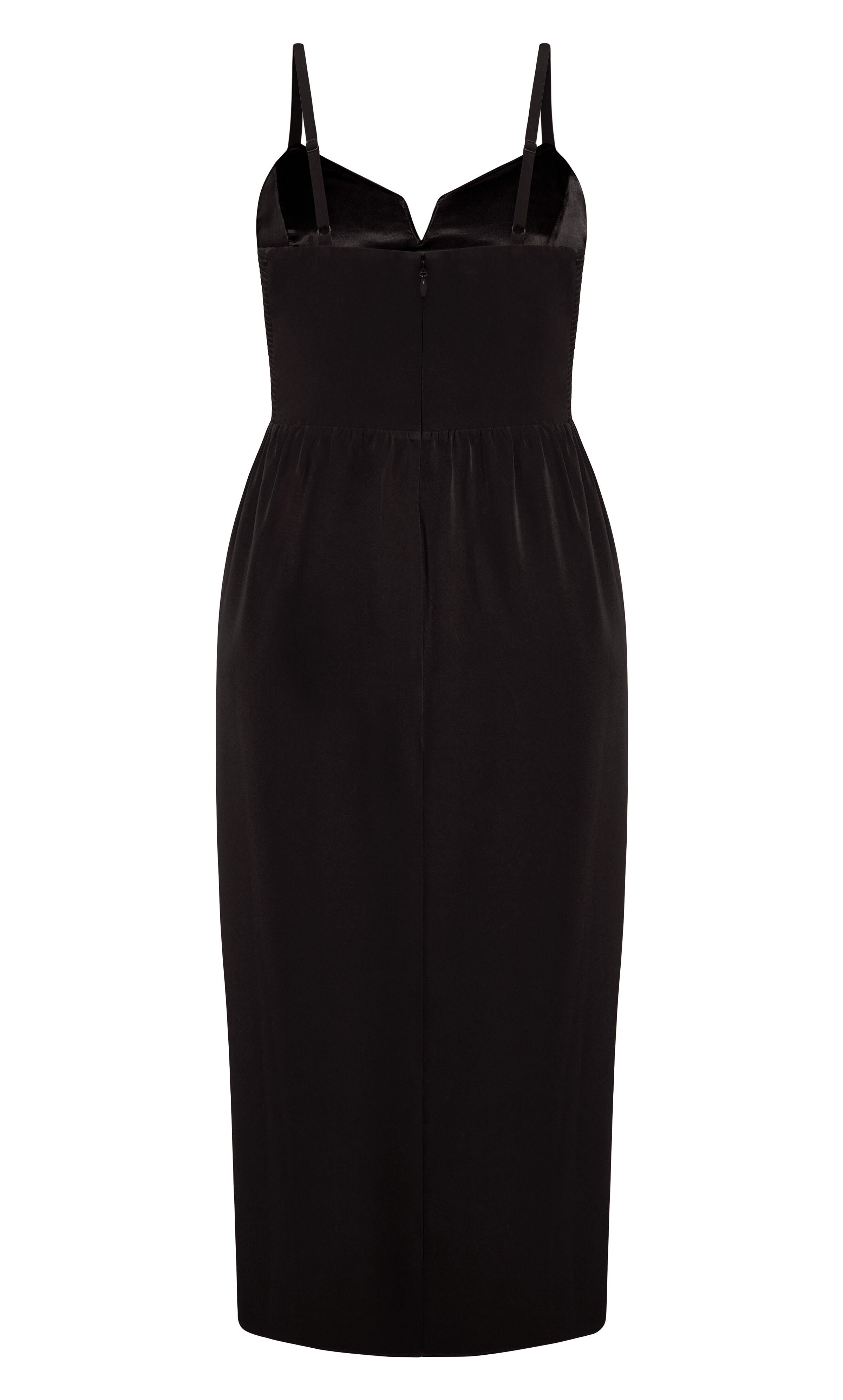 Sassy Flex Fit Tulip V Dress, BLACK, alternate image number 2