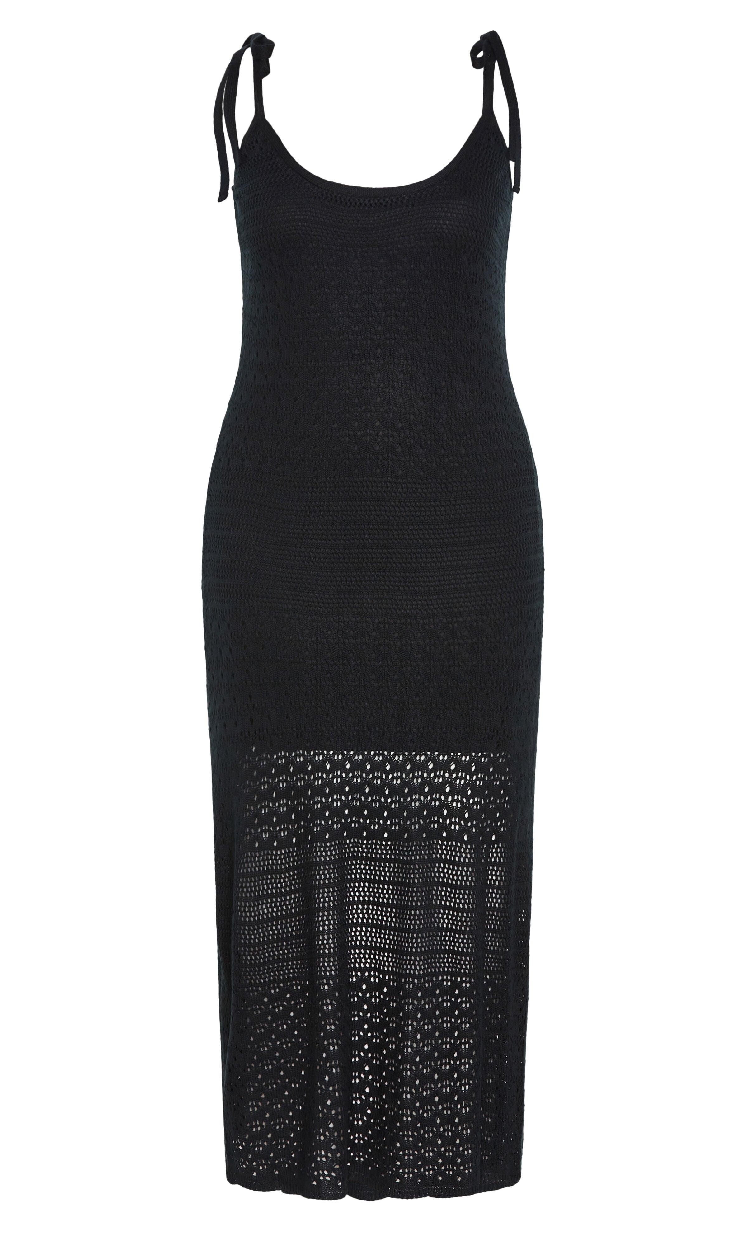 Sweet Crochet Dress - black, BLACK, alternate image number 3