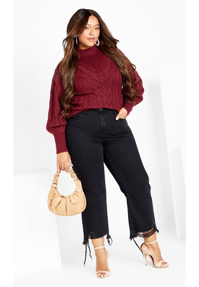 Saskia Jumper - cabernet, RED, on-hover image number null