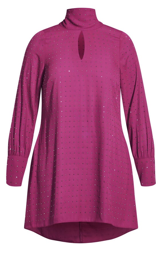 Nailhead Tunic - mulberry, MULBERRY, alternate image number 5