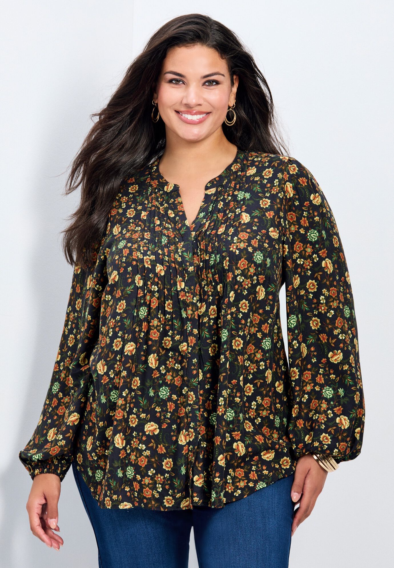 Olivia Pintuck Shirt, JACOBEAN, hi-res image number 0