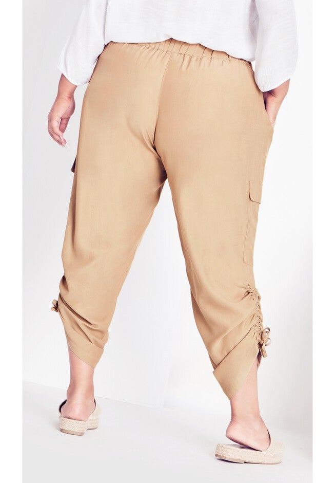 Shiloh Ruched Pant, STONE, alternate image number null