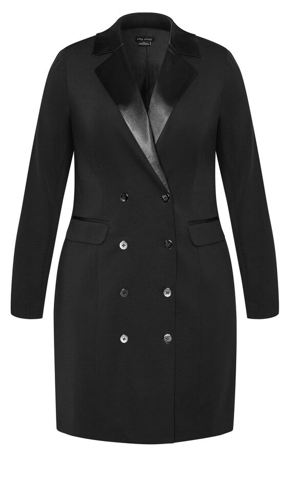 Tuxedo Dress - black, BLACK, alternate image number 6