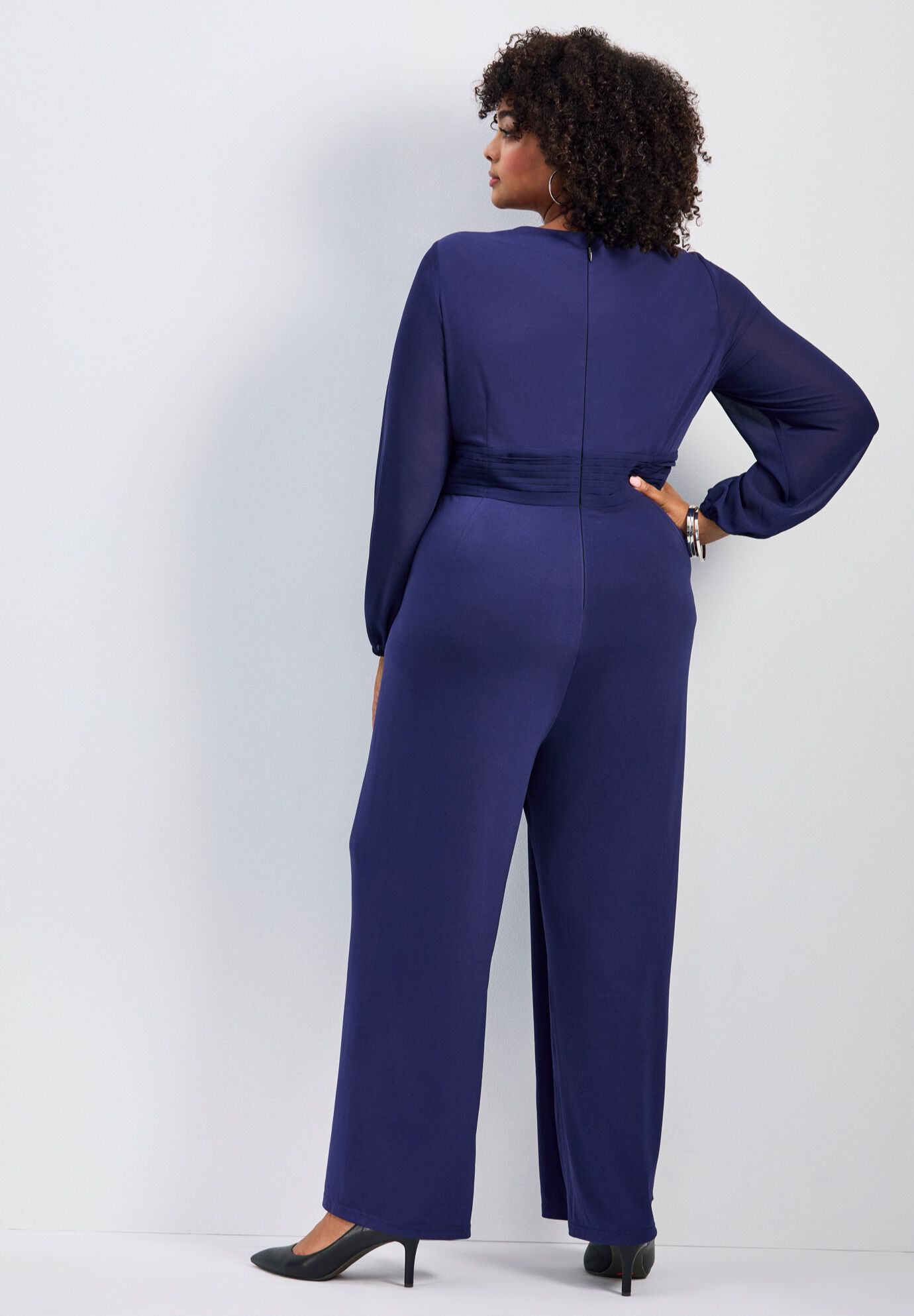 Jumpsuit chiffon overlay outlet