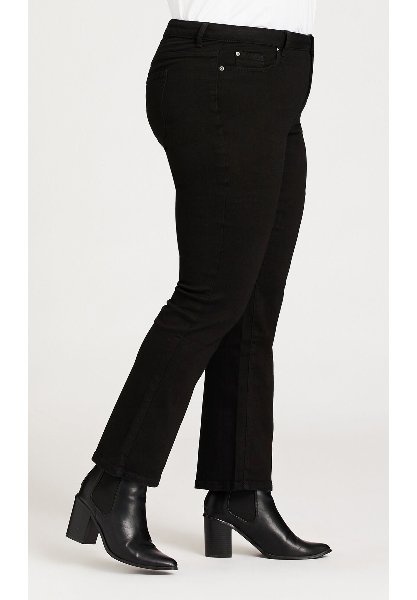 Glam Denim Woven Jean, BLACK, alternate image number 5