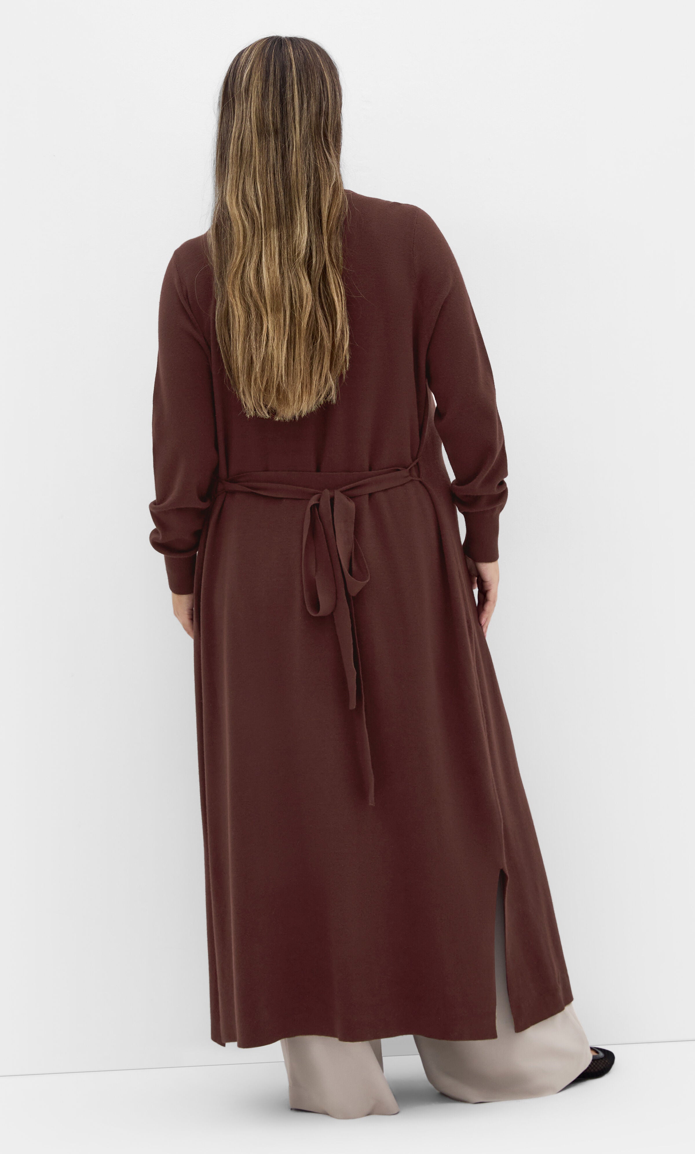 Goldie Longline Cardigan - cocoa, BROWN, alternate image number 2