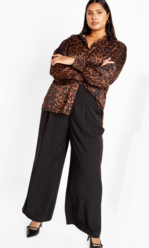 Madelyn Shirt - leopard, BROWN, alternate image number null