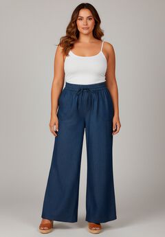 Wide-Leg Drawstring Pant