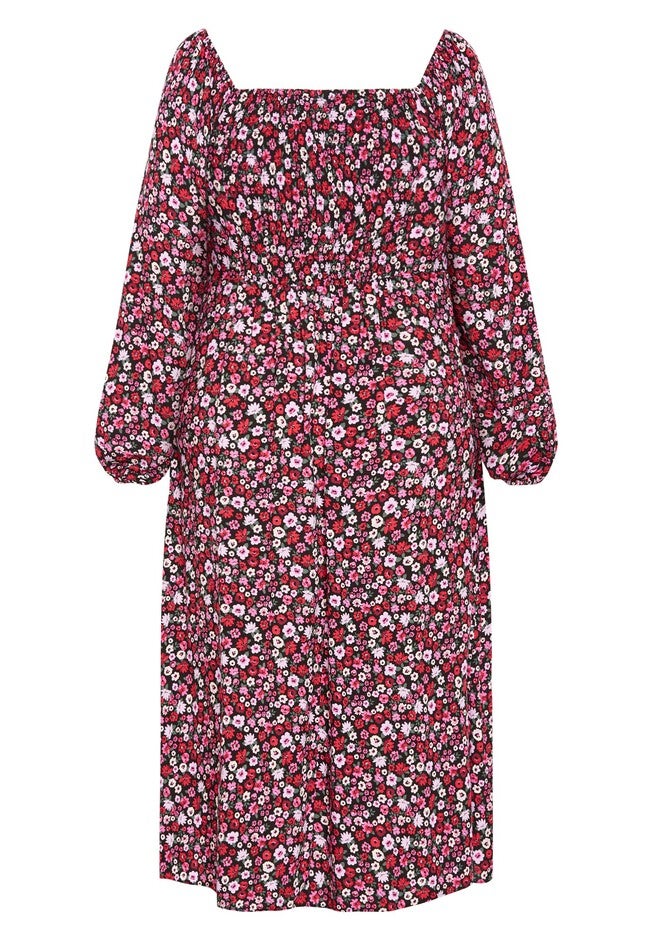 Jessie Print Dress - beet red, BLACK, alternate image number 4