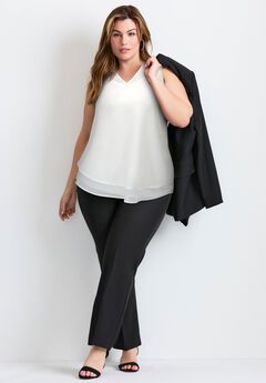 Sleeveless Double Layer Swing Tank