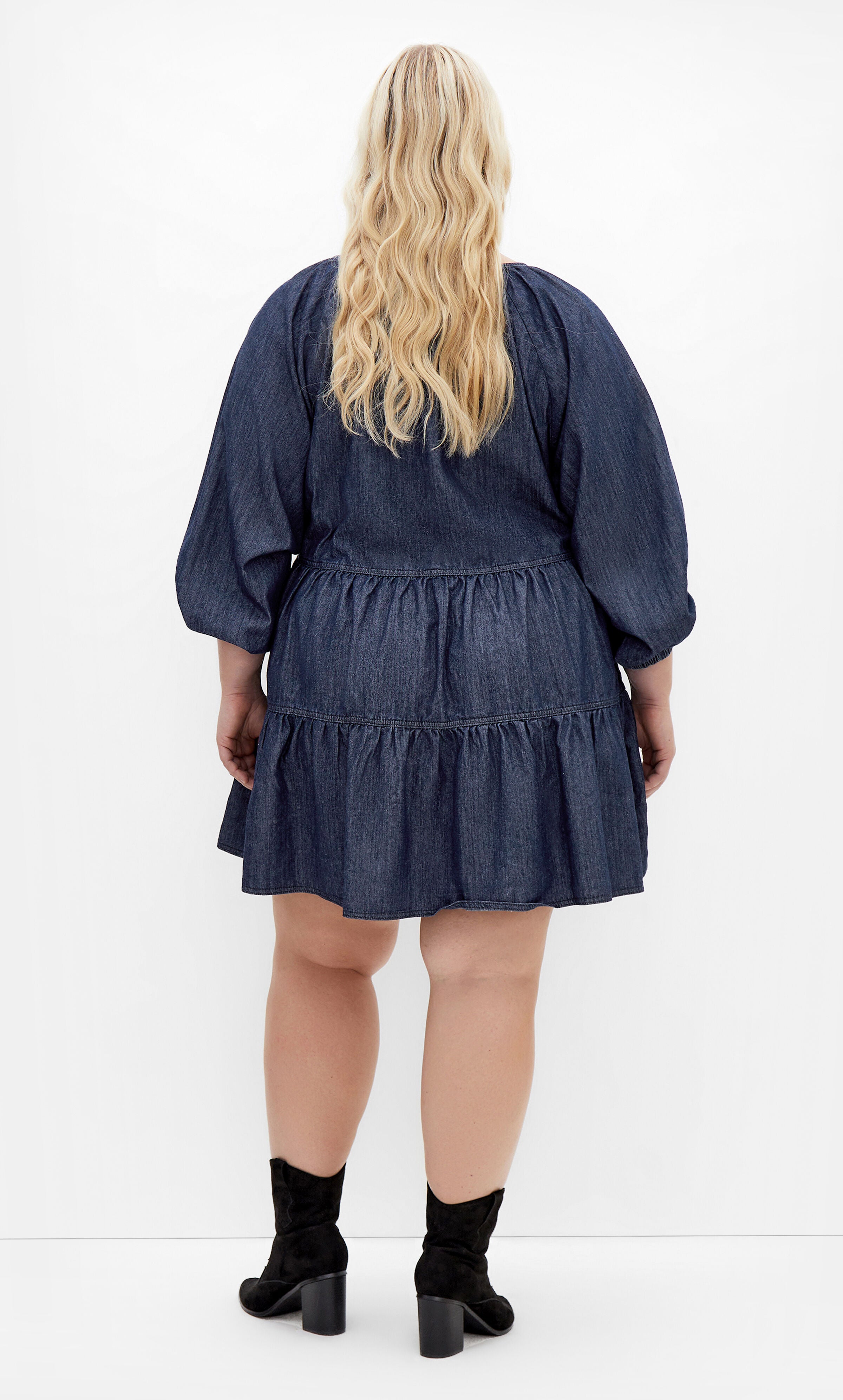 Mina Dress - dark denim, BLUE, alternate image number 2