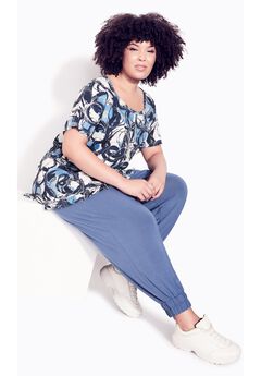 Mae Ruffle Print Top
