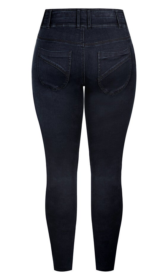 Harley Short Skinny Jean - dark denim, BLUE, alternate image number 4