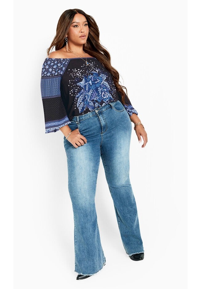 Nichola Scarf Top, BLUE, on-hover image number null