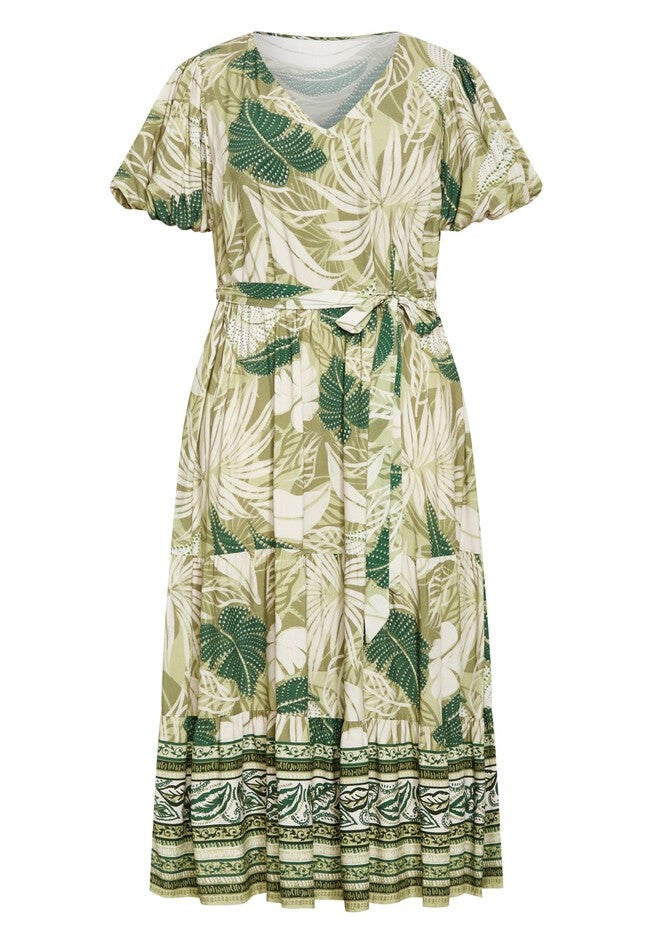 Raina Border Maxi Dress, DAINTREE BORDER, alternate image number 3