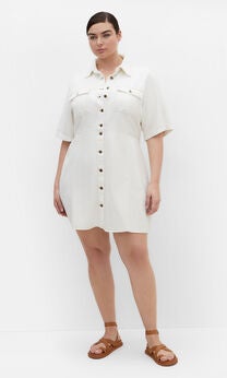 Liv Denim Dress - ivory denim