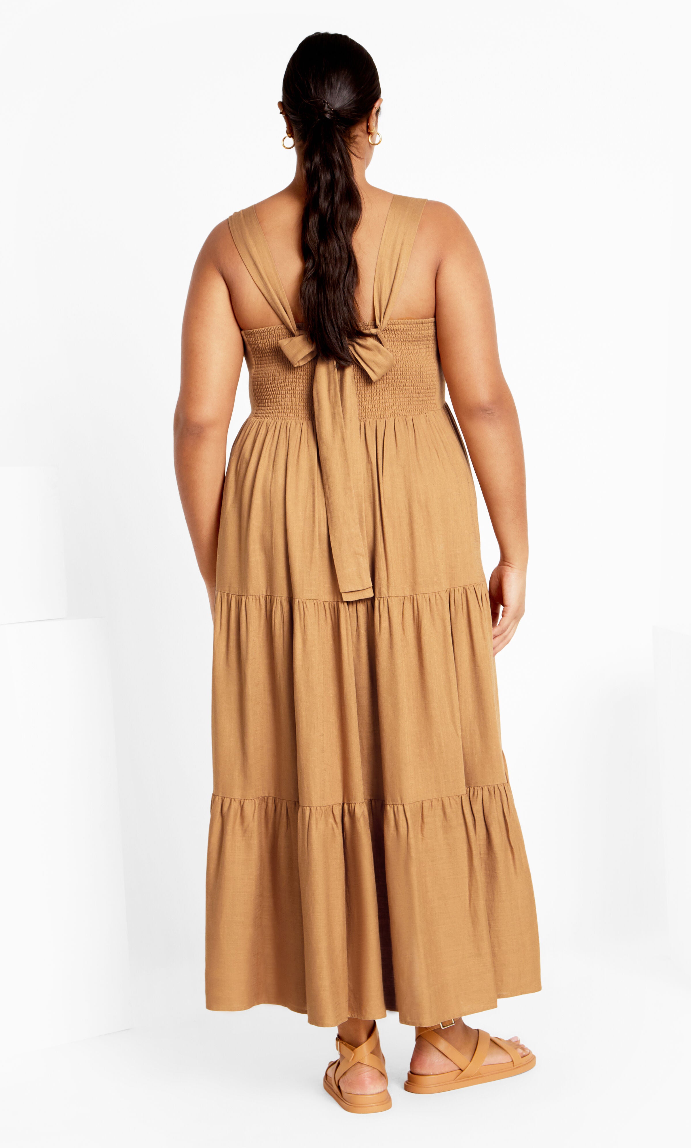 Livvy Maxi Dress, BROWN, alternate image number 1