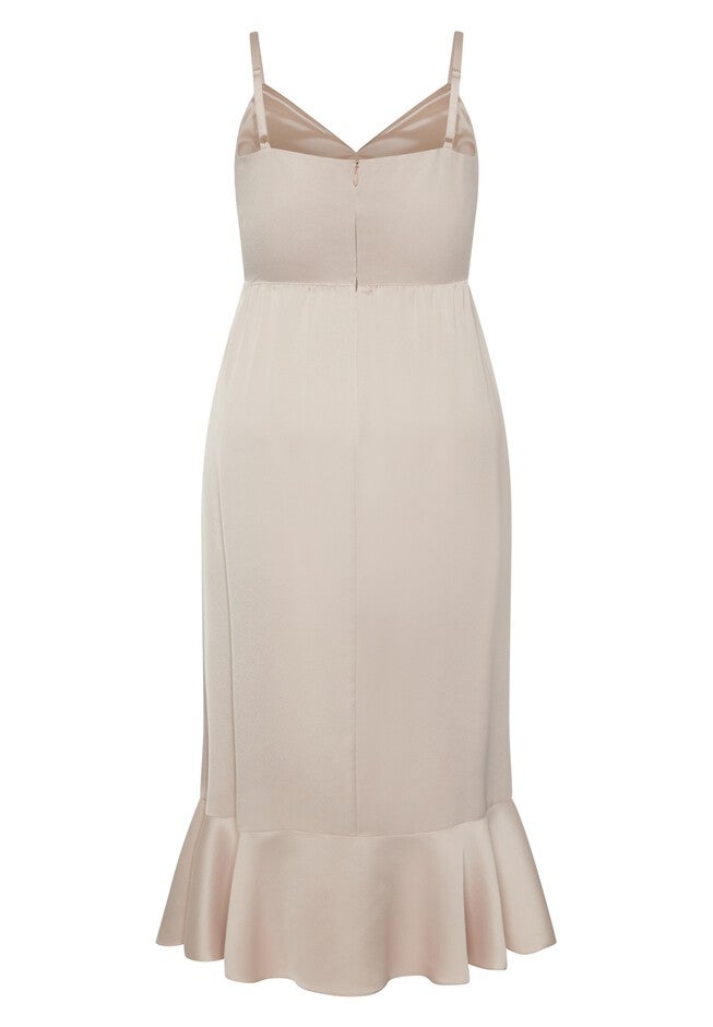 Bella Ruffle Maxi Dress - gardenia, GREY, alternate image number null
