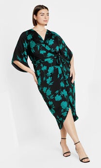 Kimberly Print Maxi Dress - aquarelle
