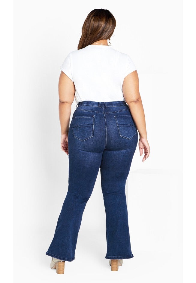 Ebony High Rise Flare Jean, INDIGO, on-hover image number null