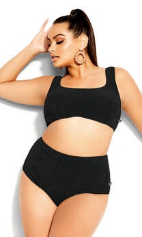 Izzy Underwire Bikini Top - black