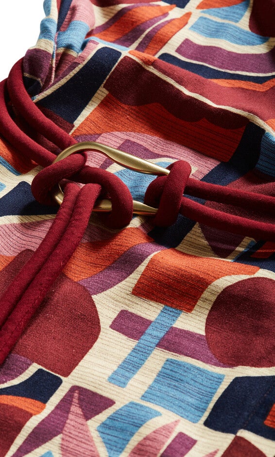 Amara Print Dress - brown, LA PALMA, alternate image number null