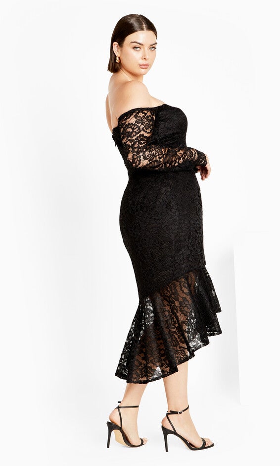 Lace Athena Dress - black, BLACK, alternate image number 1