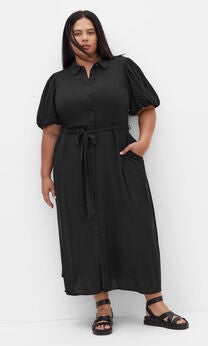 Davina Plain Dress - black