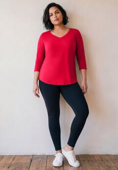 Signature 3/4 Sleeve V-Neck Tee