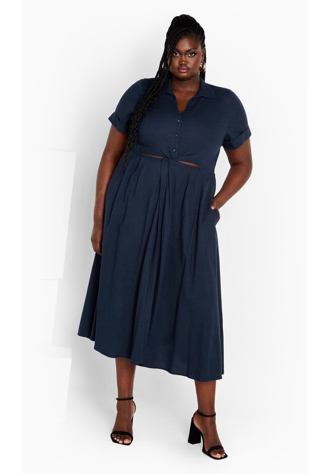 Malia Dress - navy, BLUE, on-hover image number null