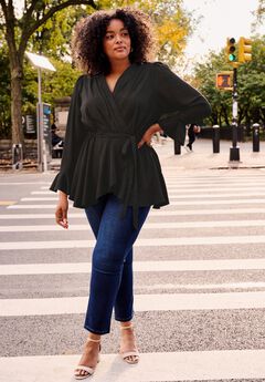 Wrap Peplum Top