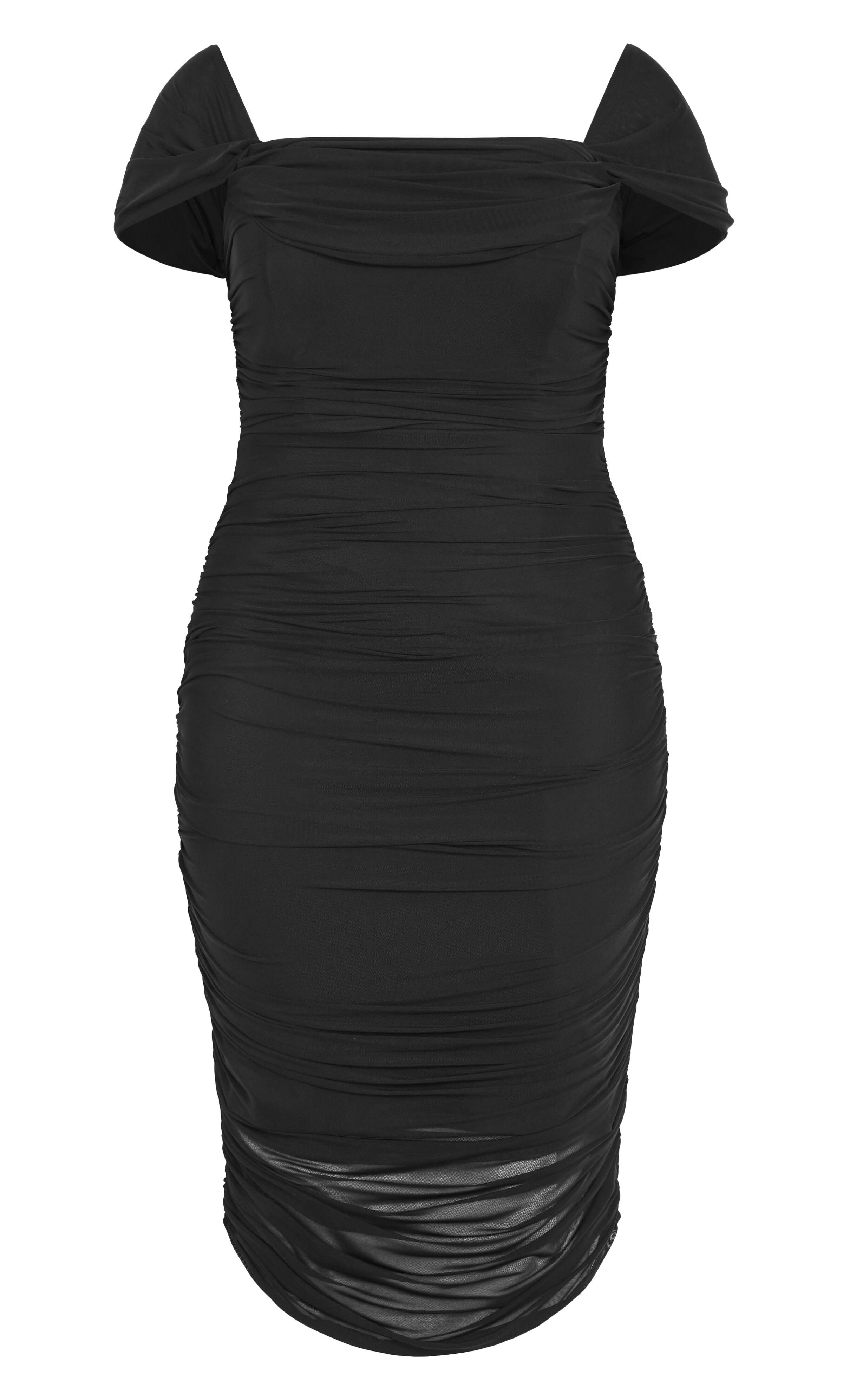 Jazmin Ruched Dress - black, BLACK, alternate image number 5
