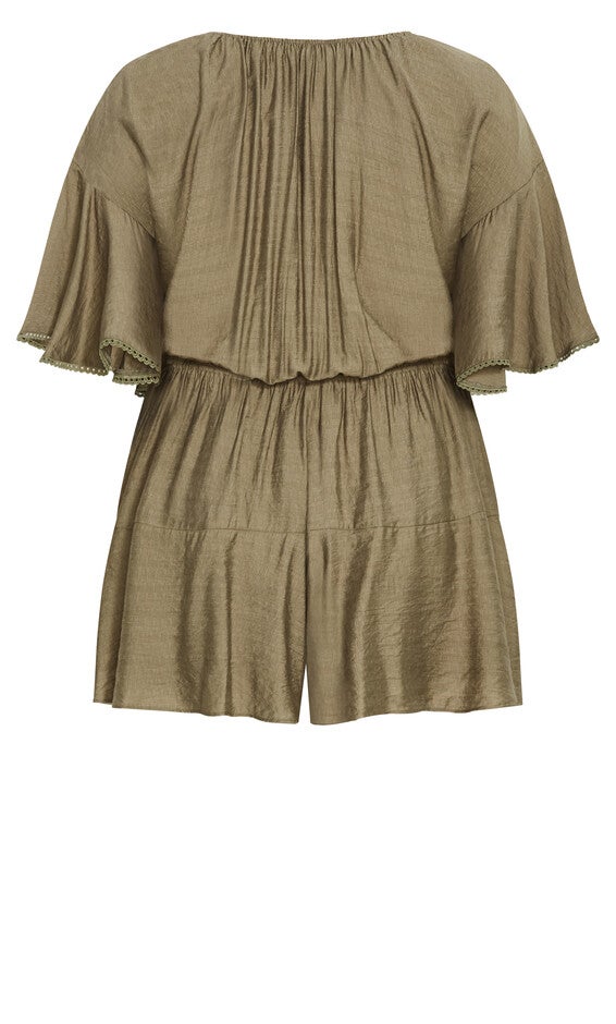 Harlow Lace Playsuit - khaki, GREEN, alternate image number 4
