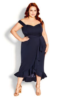 Hypnotize Dress - dark navy