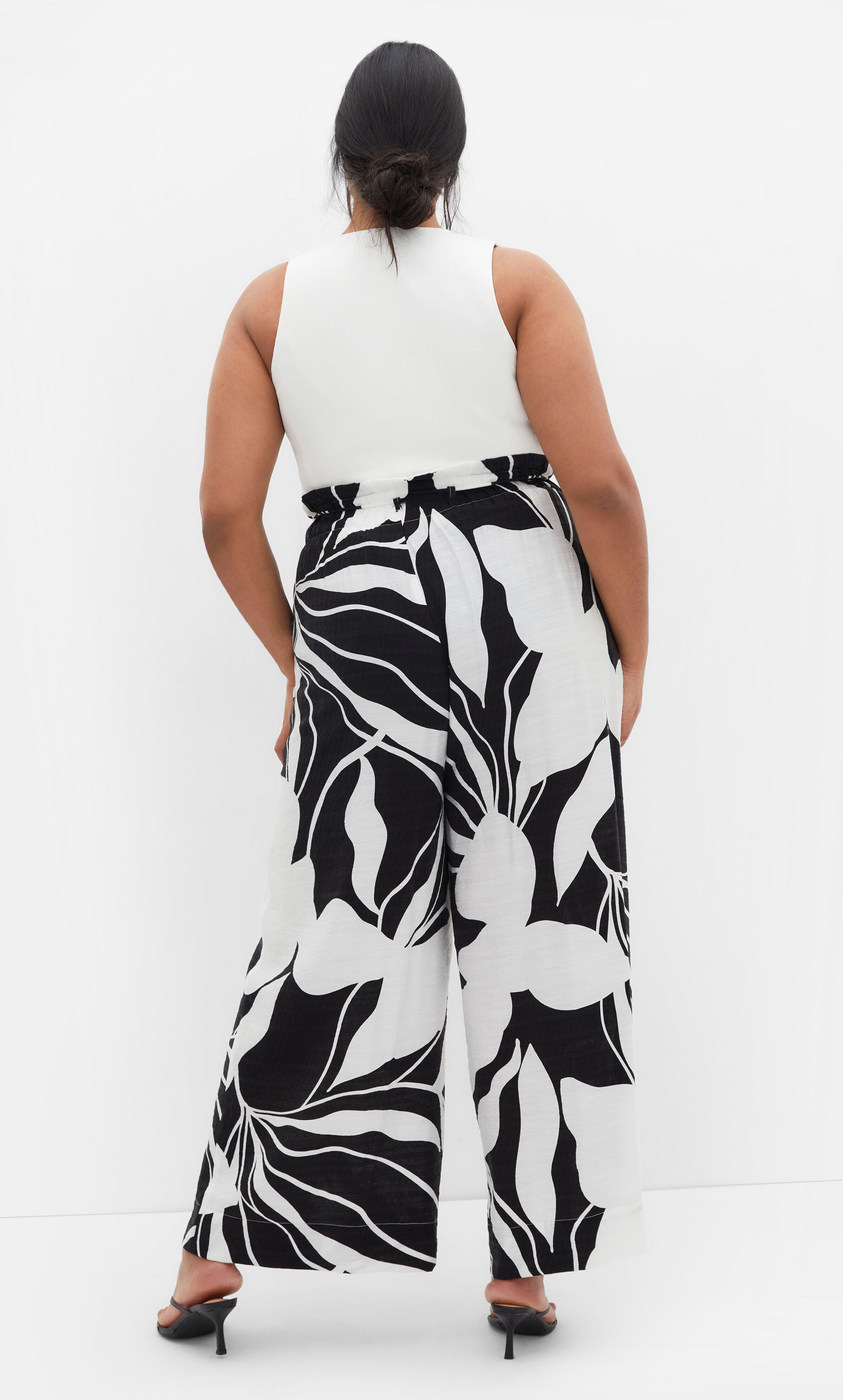 Resort Print Pant - ivory, BLACK, alternate image number 2