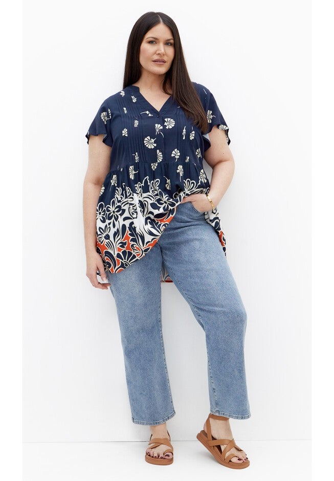 Amity Border Tunic, DANDELION BORDER, hi-res image number 0