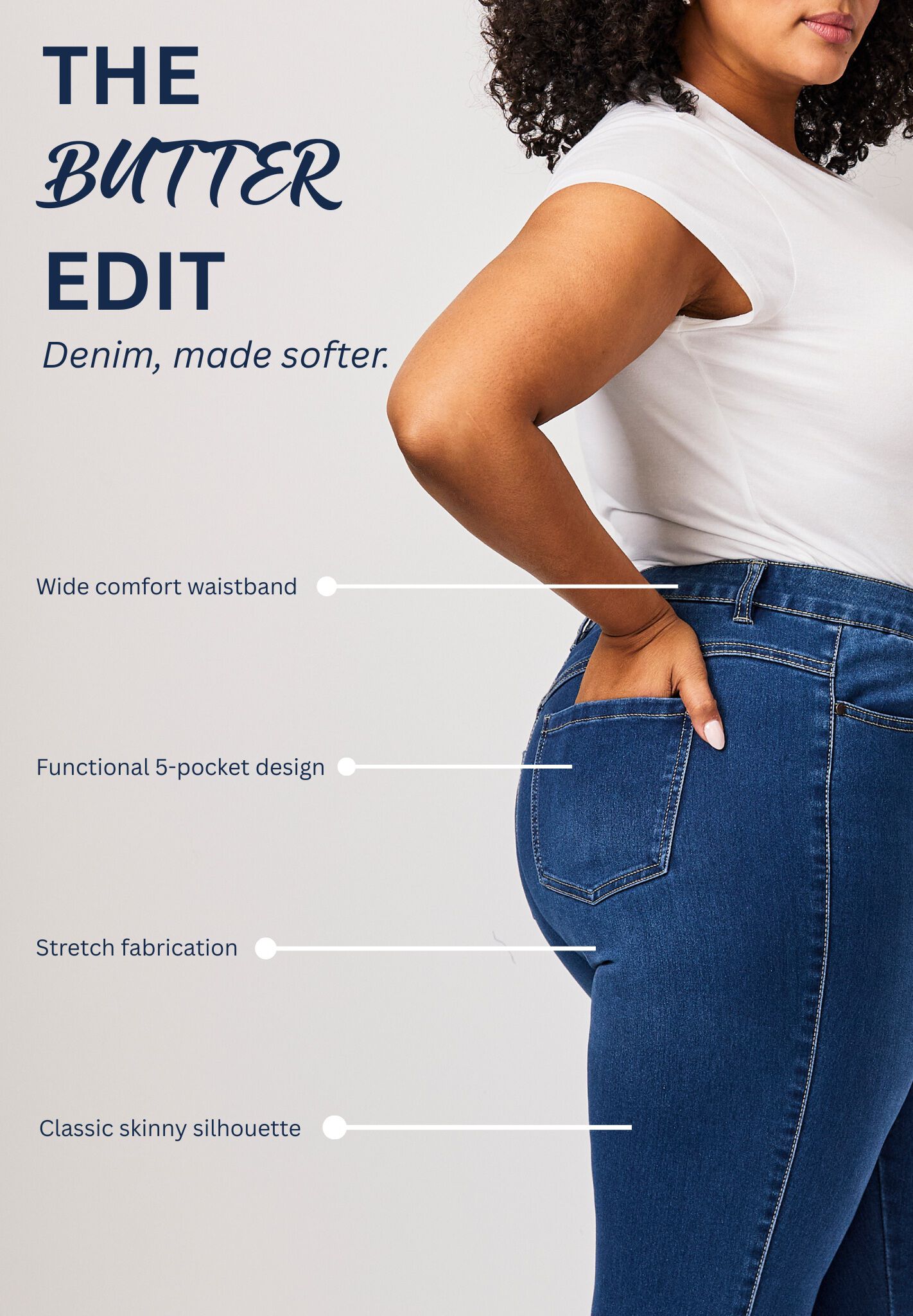 Butter Denim Skinny Jean, BLACK, alternate image number 5
