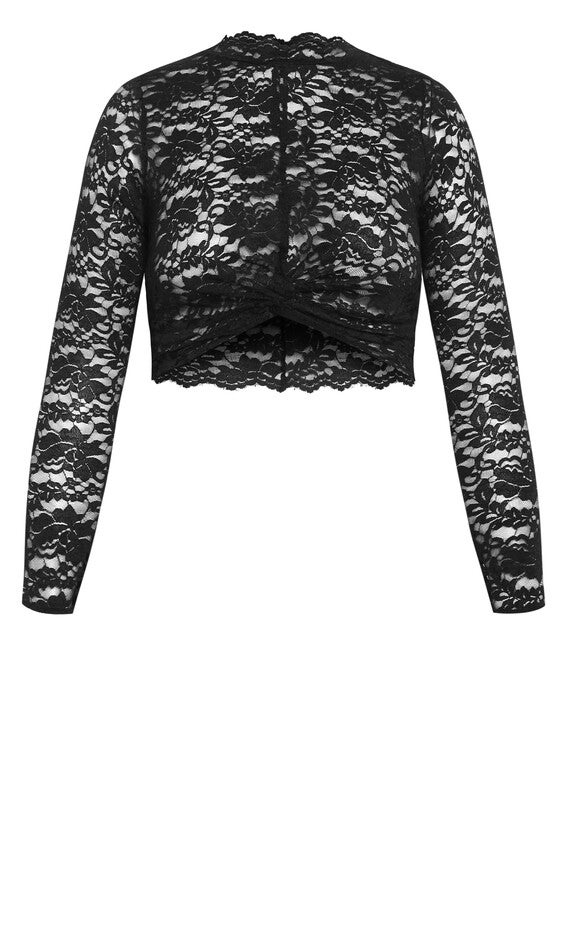 Lace Frankie Top - black, BLACK, alternate image number 3