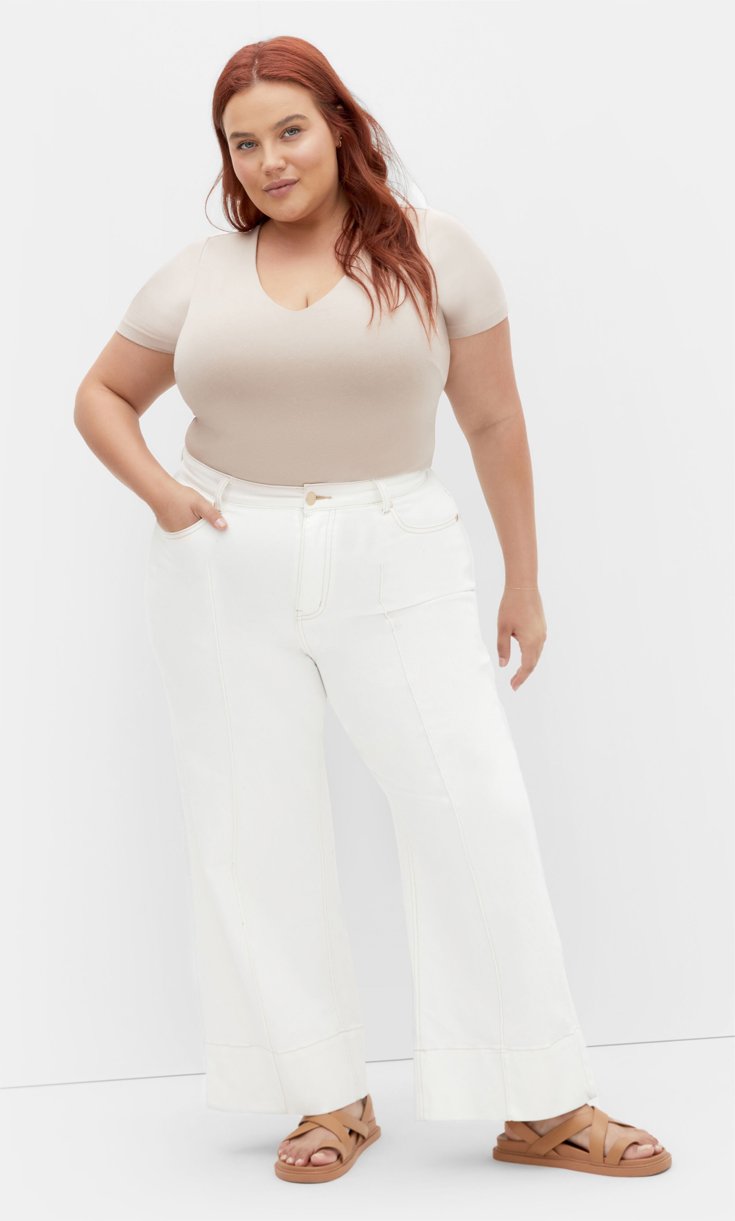 Harley Millie Crop Jean - ivory, CREAM, alternate image number 3