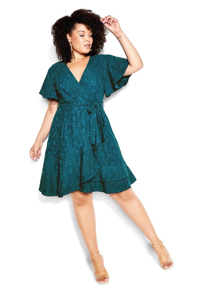 Sweet Love Lace Dress - teal, GREEN, on-hover image number null