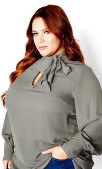 Neck Tie Tunic - fern