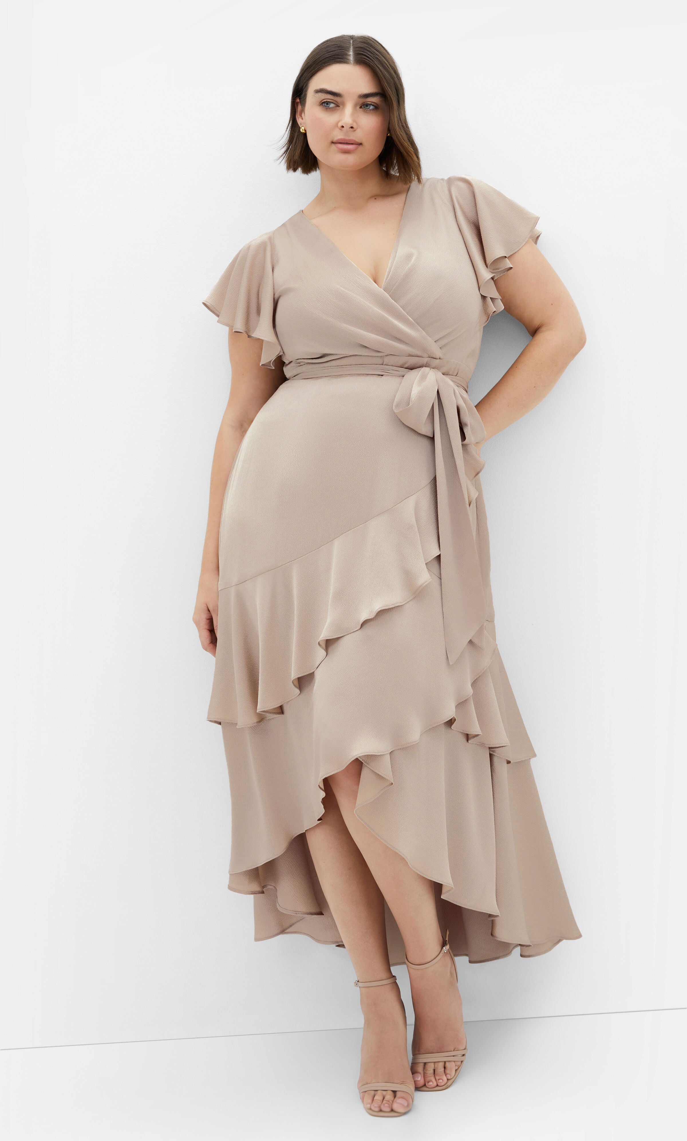 Flirty Jen Maxi Dress - taupe, BROWN, hi-res image number 0