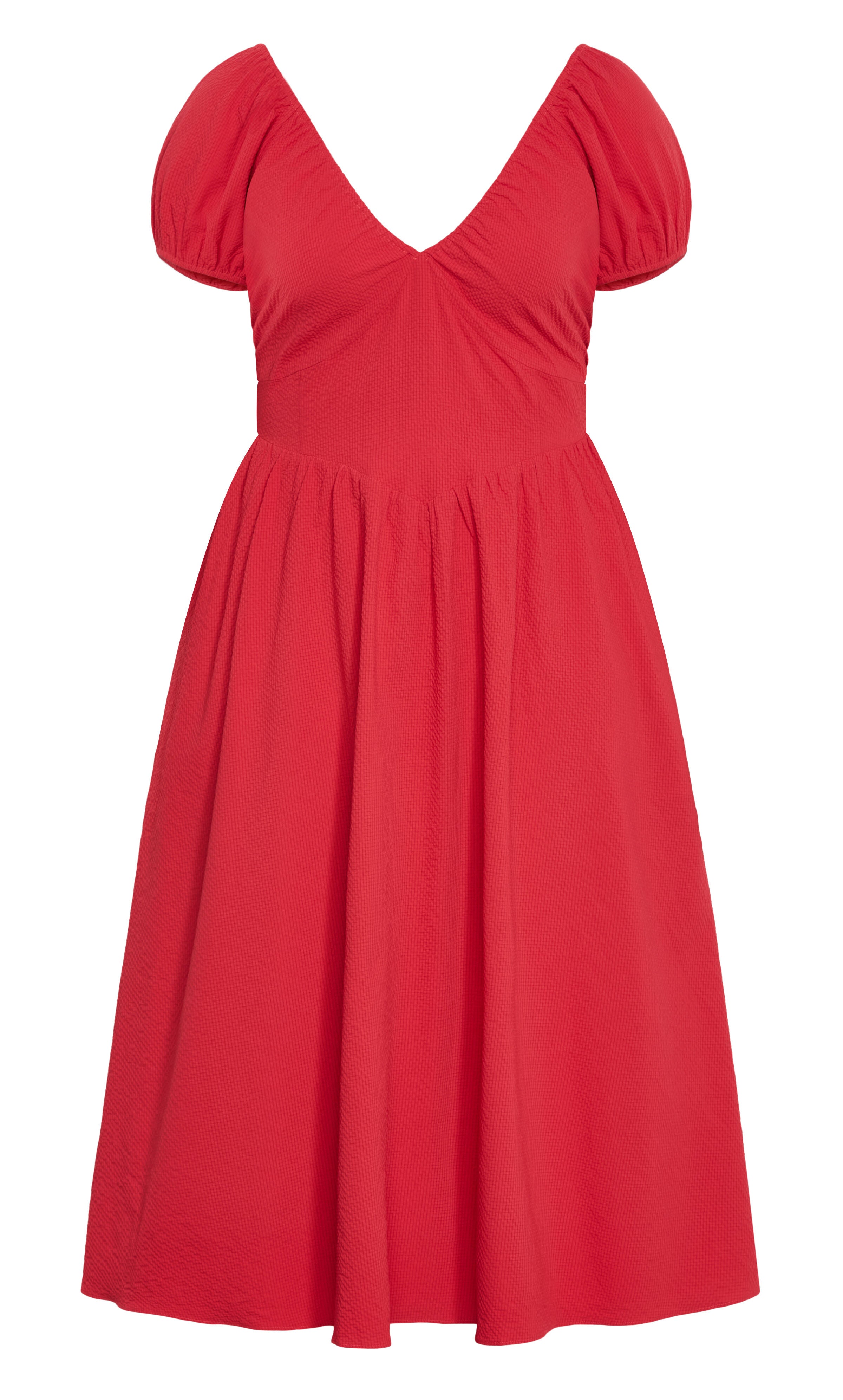 Shelby Midi Dress - red, RED, alternate image number 3