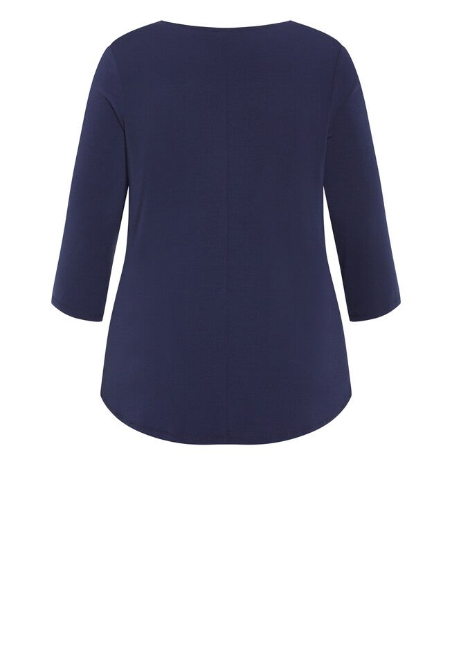 Fiona Zip Top, NAVY, alternate image number null