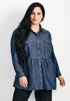 Denim Tiered Shirt