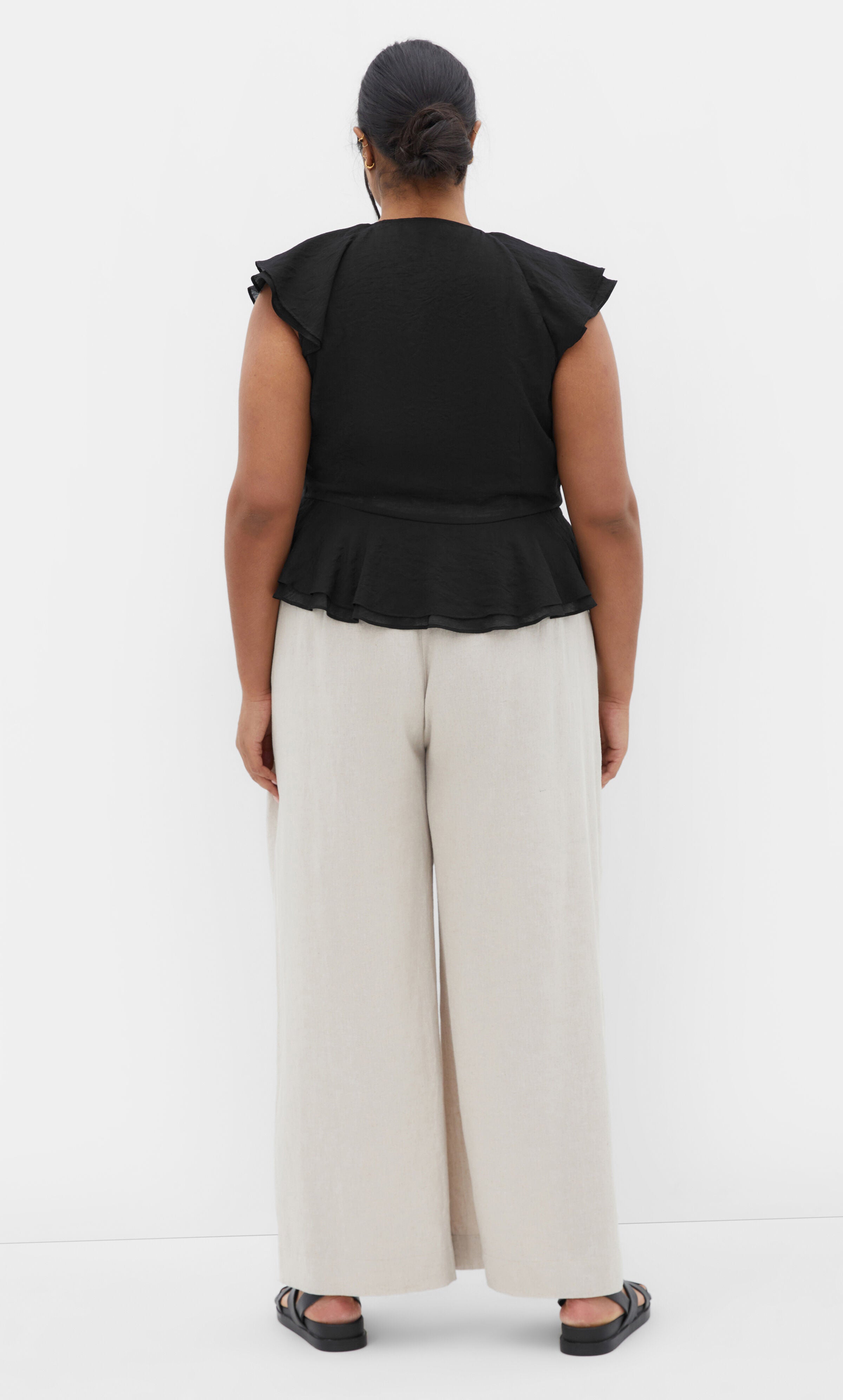 Sweet Ruffle Top - black, BLACK, alternate image number 2