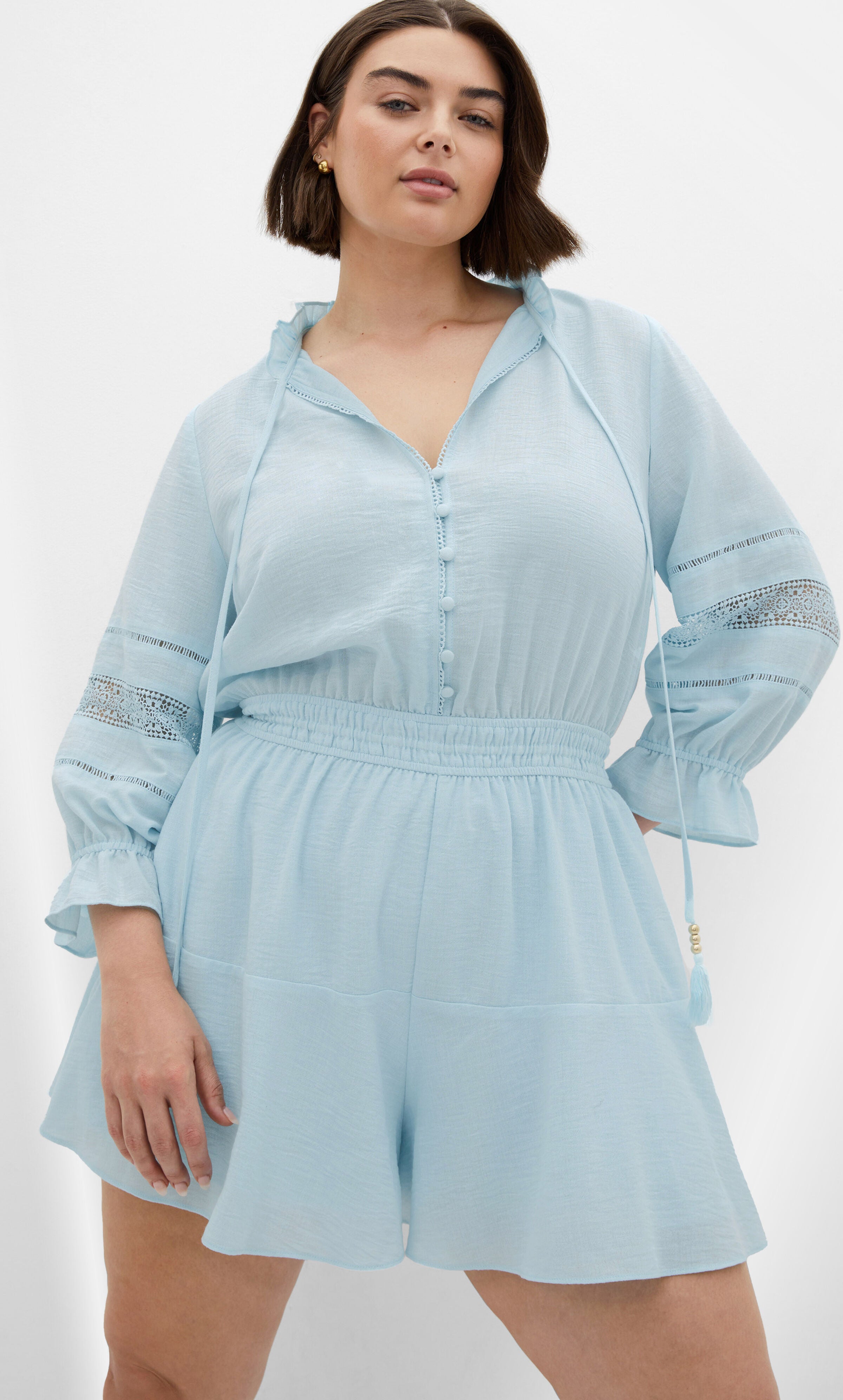 Faye Playsuit - ice blue, BLUE, on-hover image number 1