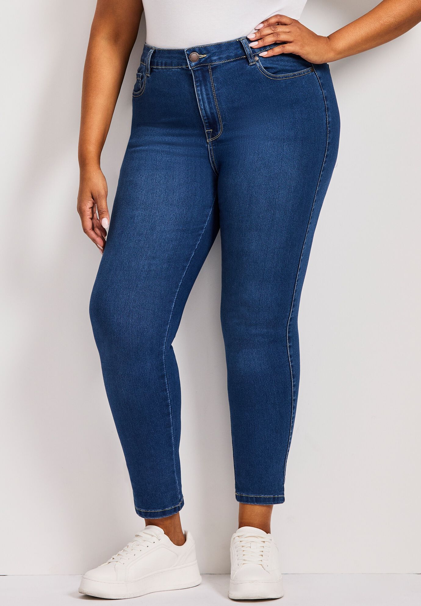 Butter Denim Skinny Jean, MID WASH, alternate image number 4