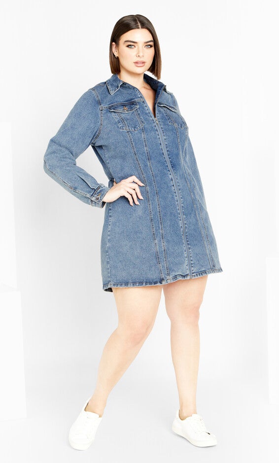 Oaklyn Dress - mid denim, MID, hi-res image number 0