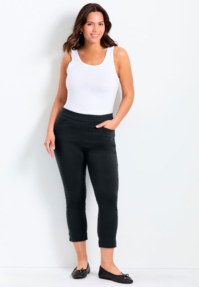 Super Stretch Crop Pant, BLACK, hi-res image number 0